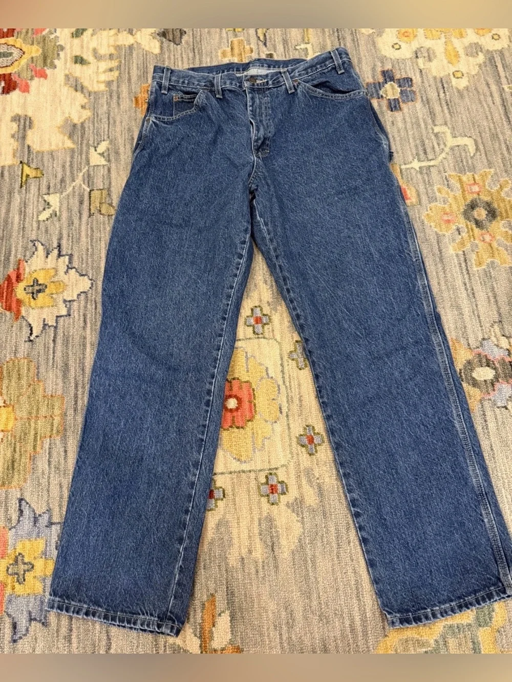 Dickies Carpenter Jeans‎ Men's 36X32 Medium Wash Denim Relaxed Fit Heavyweight